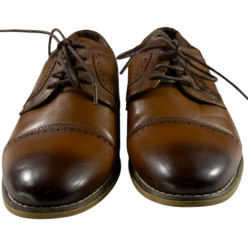 Stacy Adam’s Classic Cognac Dickinson Cap Toe Oxford Dress Shoes